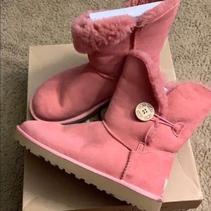 Ugg Pink Bailey Button Boots